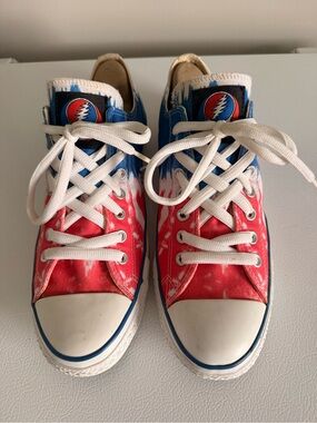 RARE Converse x Grateful Dead Collaboration “Tie Dye” Sneakers with SYF tag.